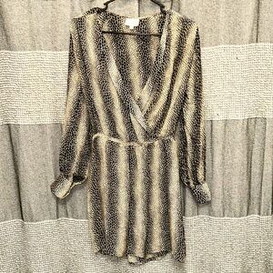 Snake skin pattern silk dress. Size XS